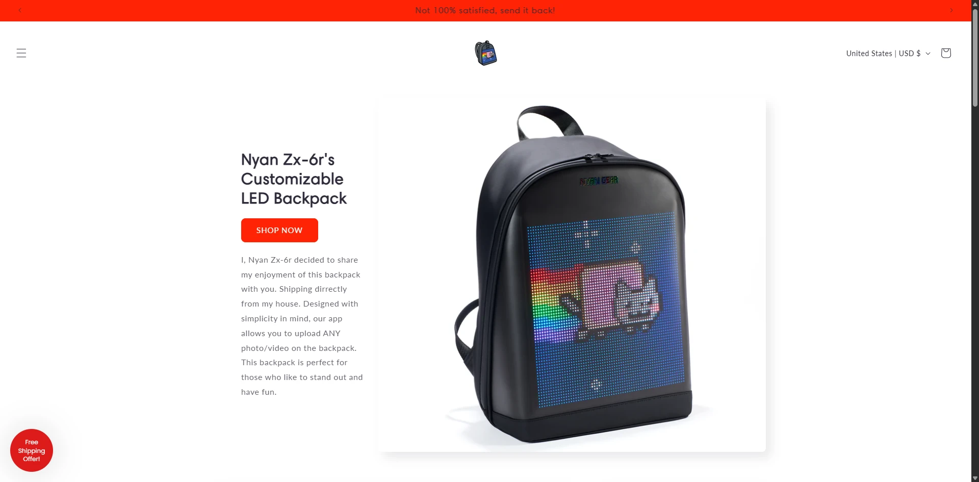 NYAN Gear Homepage Implementation Screenshot